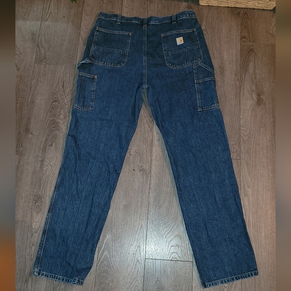Carhartt Dark Blue Jeans Loose Fit - Picture 1 of 4